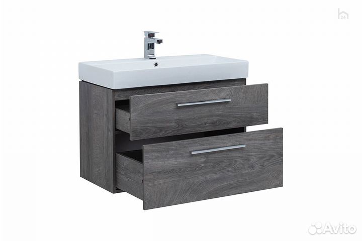 Тумба под раковину 85 Slim Synergy (2 ящика) Nova