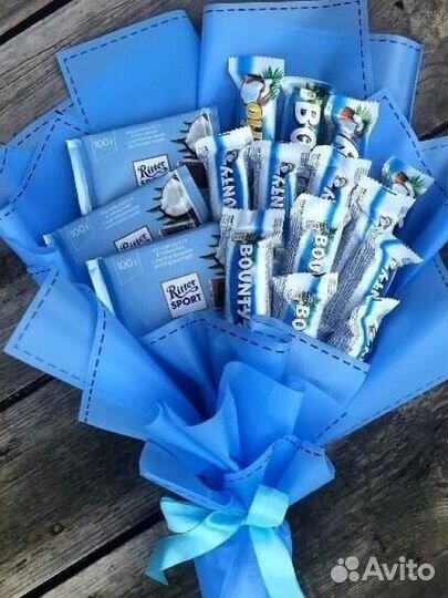 Сладкий букет из конфет