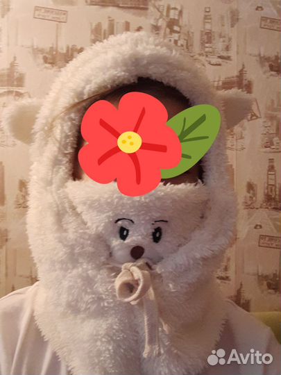 Зимняя плюшевая балаклава