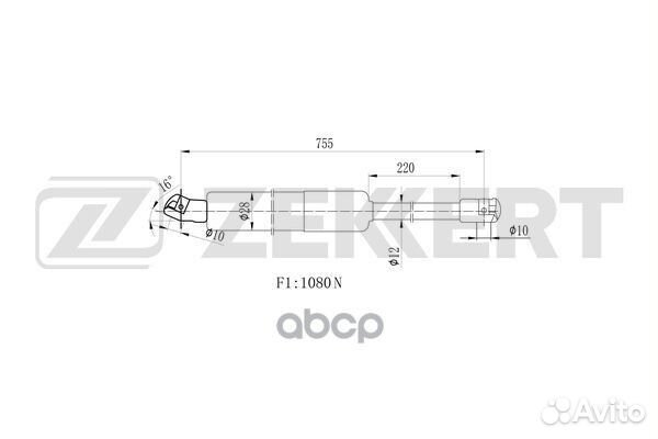 Пружина газовая багажника VW Transporter V 03
