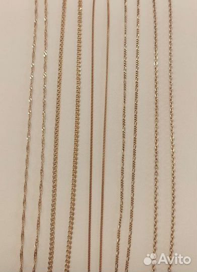Золотые цепи в ассортименте 585 проба