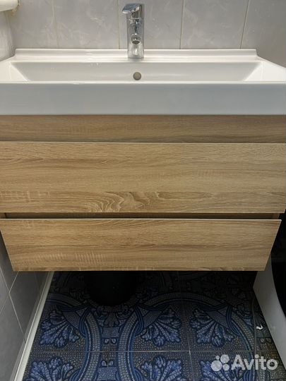 Раковина 80см с навесной тумбой