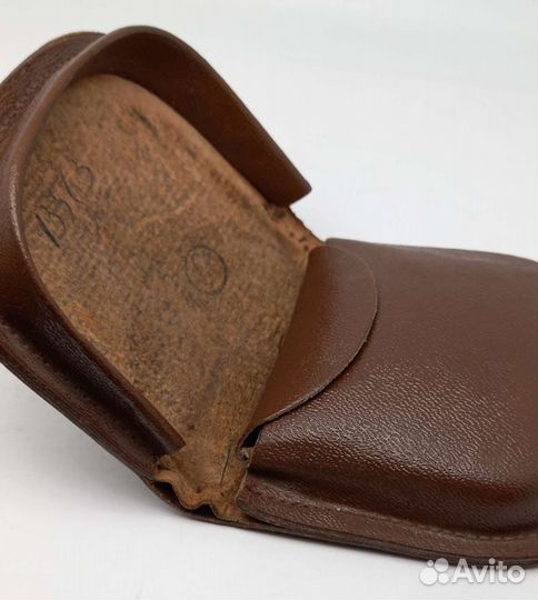 Винтажный кожанный кошелек для мелочи Ленинград