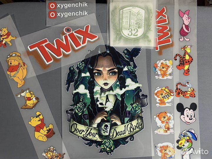 Эластичные тт, наклейки на одежду