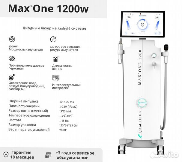 Диодный лазер Люминес. MaxOne 1200W