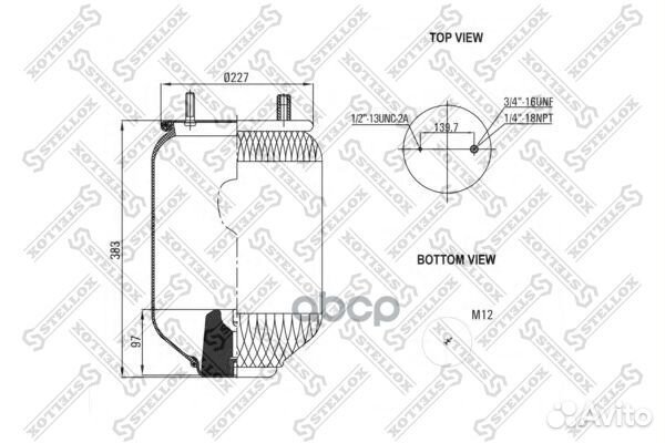 Пневмоподушки подвескиstellox 84-00119-SX Stellox