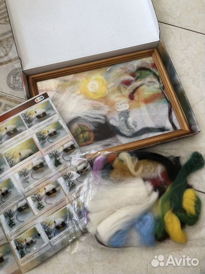 Набор для изготовления картины из шерсти