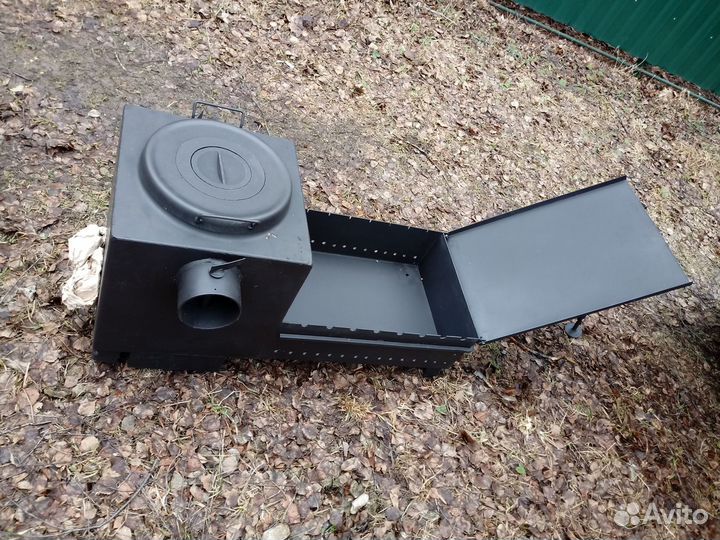 Мангал с печкой под казан новый