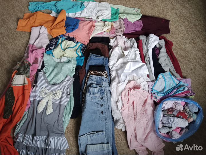 Большой пакет вещей для девочки