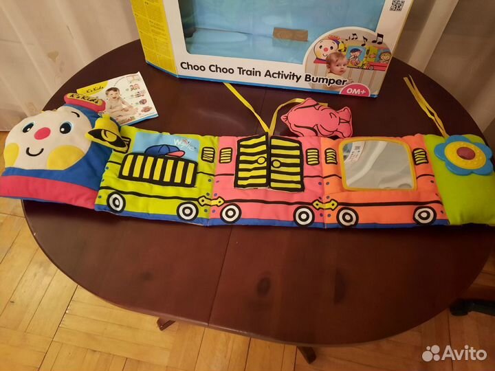 Бампер на кроватку музыкальный. Поезд