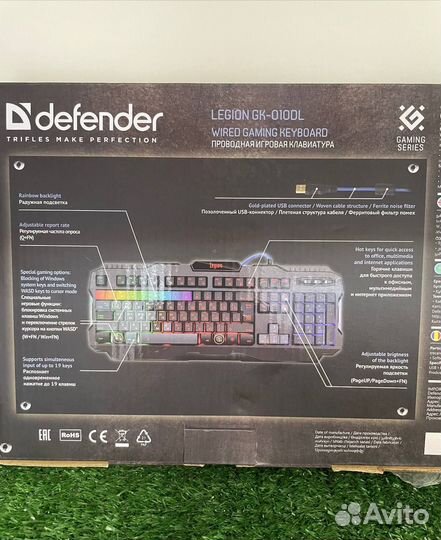 Игровая клавиатура defender legion GK-010DL