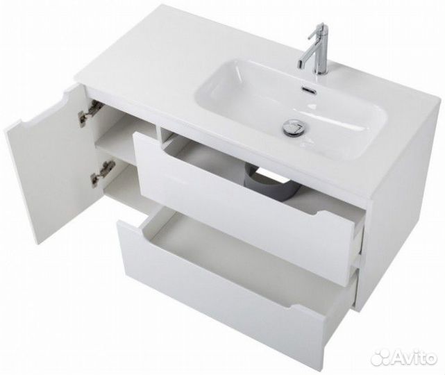 Тумба с раковиной BelBagno Etna 100-BB1000ETL-R Bianco Lucido