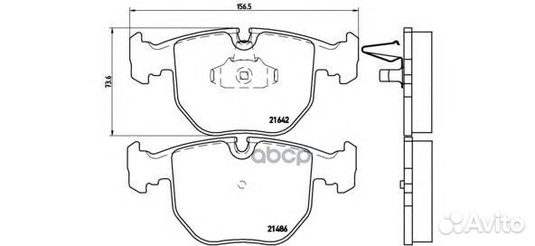 Тормозная колодка дисковая P 06 021 Brembo