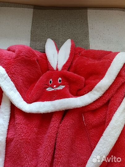 Детский халат с ушами зайца