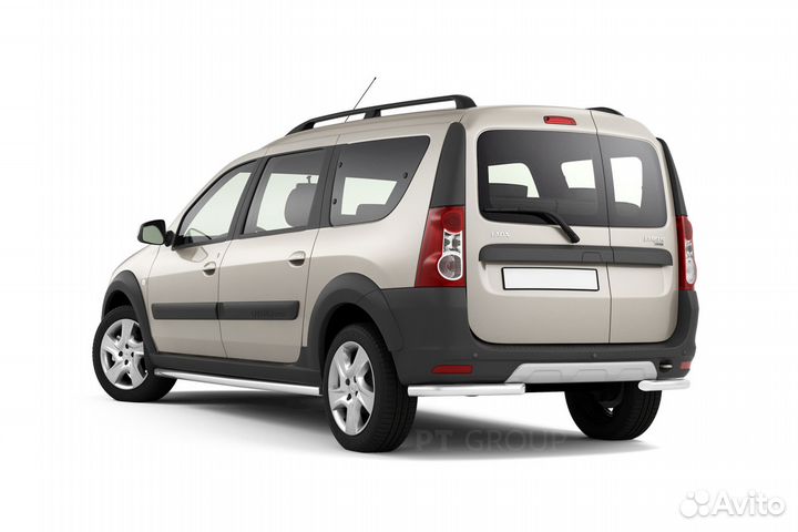 Защита бамперов Ларгус задняя