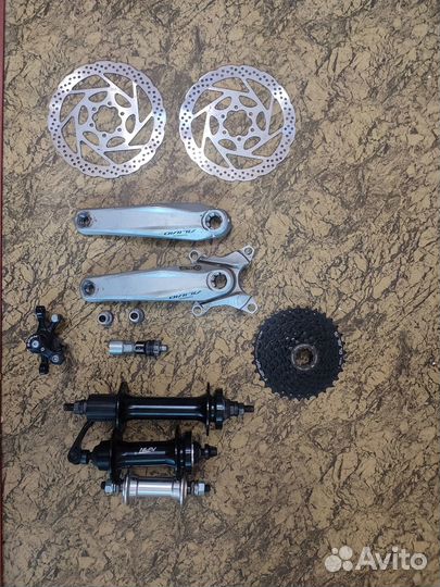 Велосипедные запчасти. Втулки, система шатунов