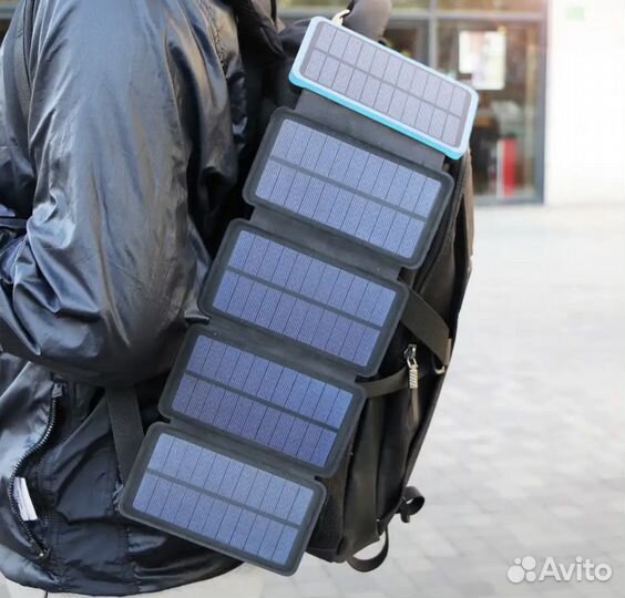 Внешний аккумулятор на солнечной батарее 20000 мАч