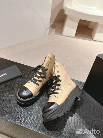 Chanel ботинки натуральная кожа