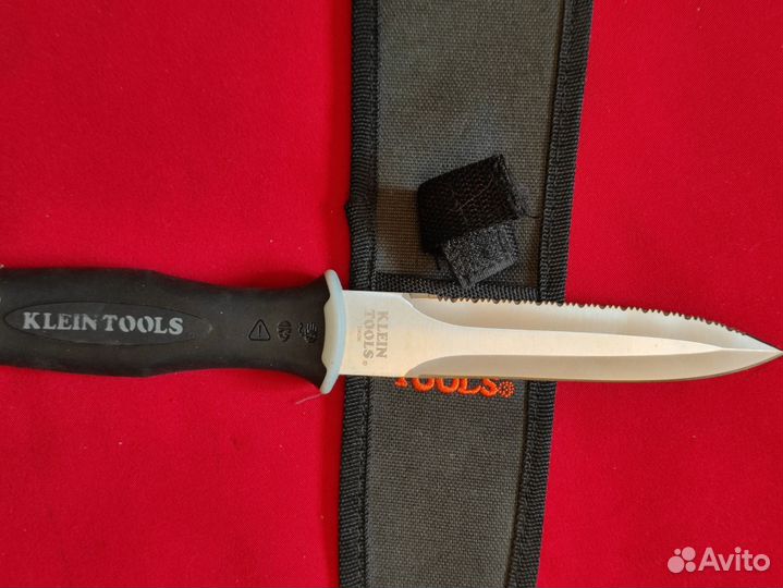 Нож, сталь 440С, HRC58, рукоять прорезиненная