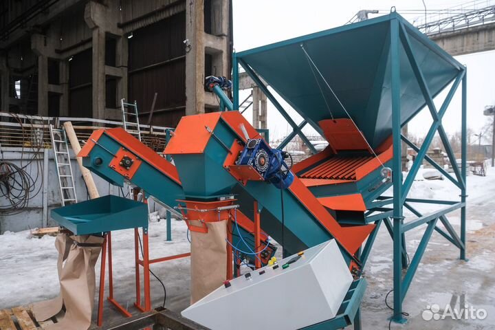 Линия сортировки и фасовки древесного угля