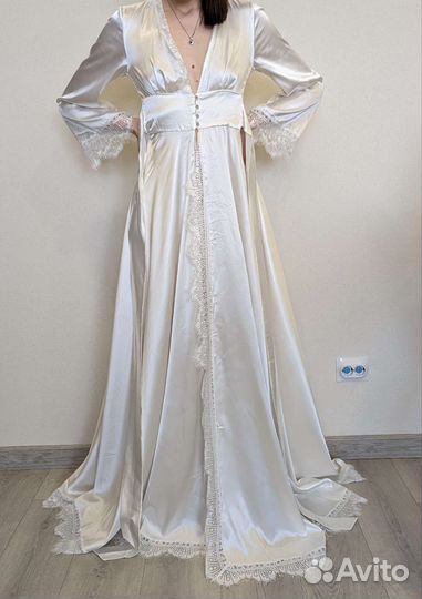 Халат белый свадебный