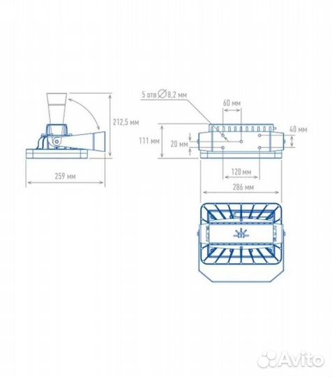 Прожектор светодиодный 95 Вт