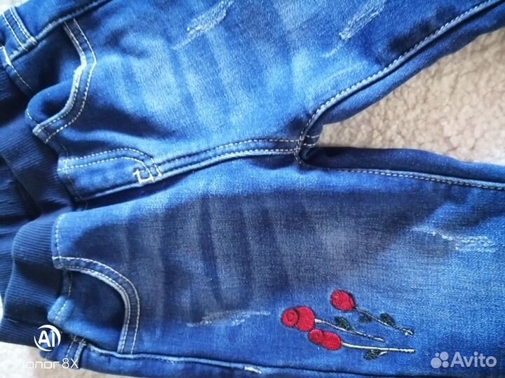 Джинсы на флисе