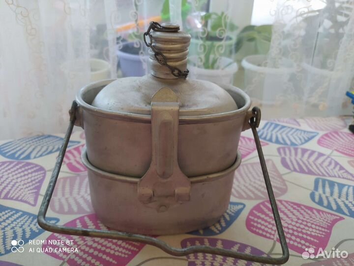 Армейская фляга с котелками 3 в 1