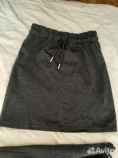 Юбка школьная серая 128