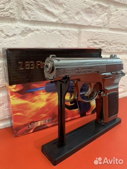 Зажигалка пистолет сz83 масштаб 1:1 металл