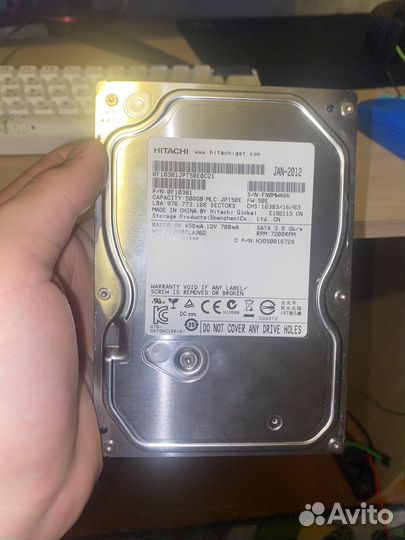 Hitachi 500gb жесткий диск
