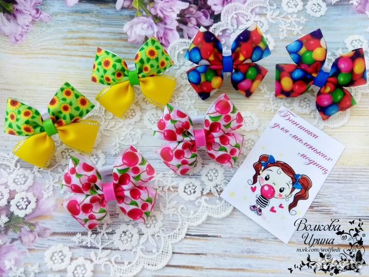 Бантики резинки для волос