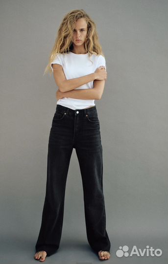 В наличии 34,36,38,40 джинсы Zara wide leg