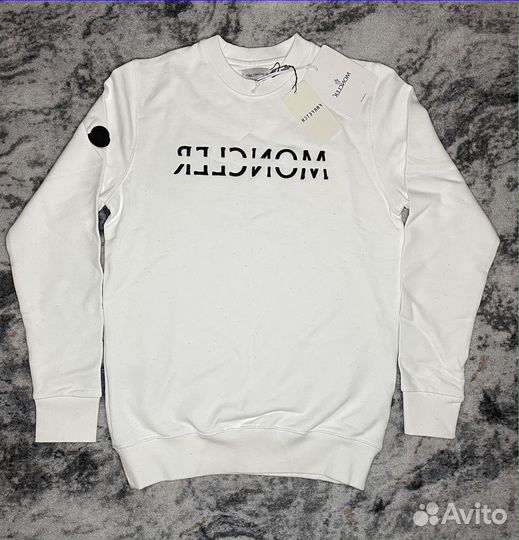 Moncler белый свитшот