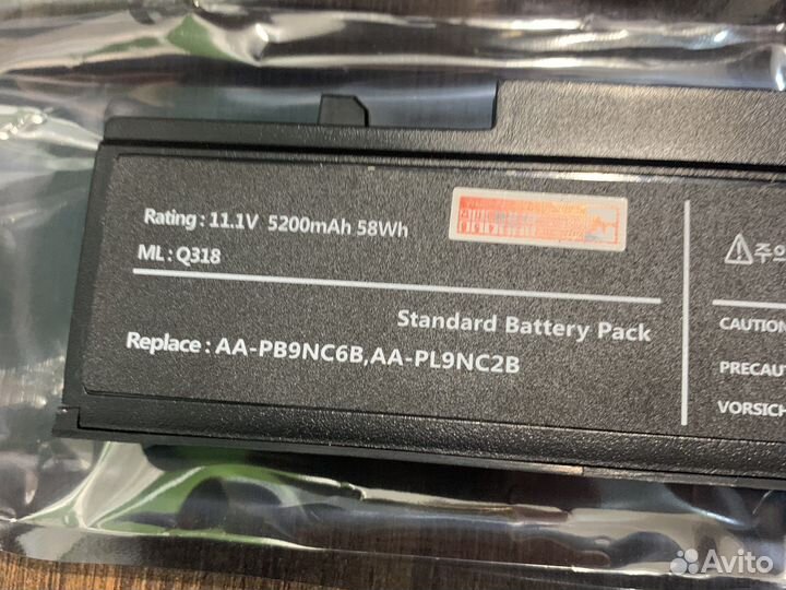 Новый Аккумулятор samsung 11.1v 5200mAh