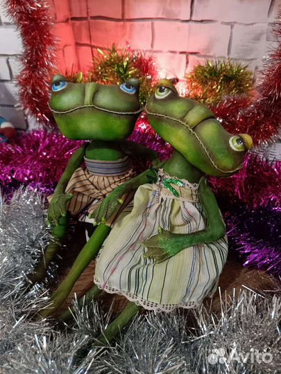 Текстильная кукла. Лягушата