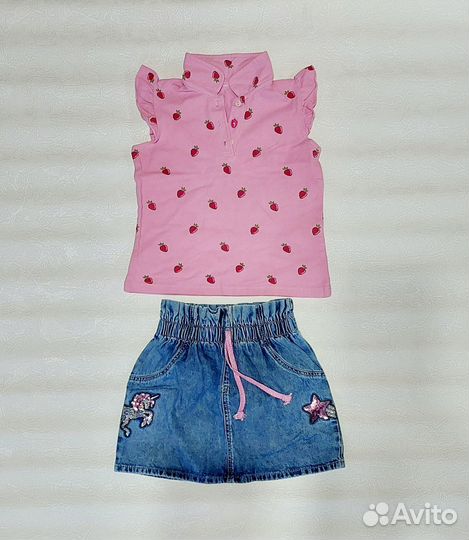 Вещи пакетом на девочку, р. 110