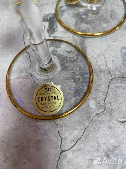 Рюмки-фужеры Италии хрусталь