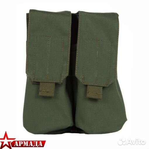 Подсумок двойной ак под 4 магазина мох Phoenix