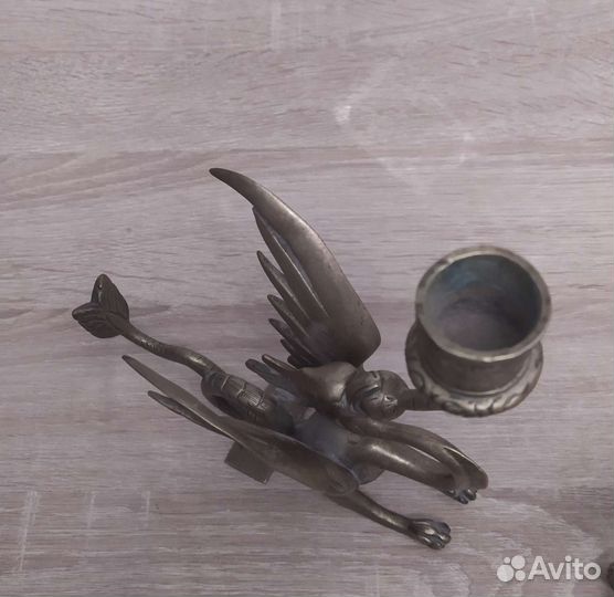 Пара драконов бронзовые подсвечники