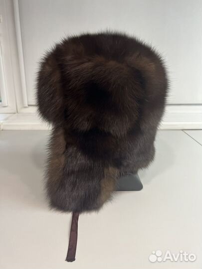 Шапка мужская ушанка из соболя