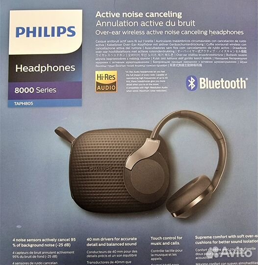 Беспроводные наушники Philips taph805 Black