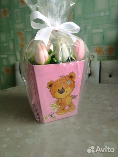 Букет из мыльных цветов