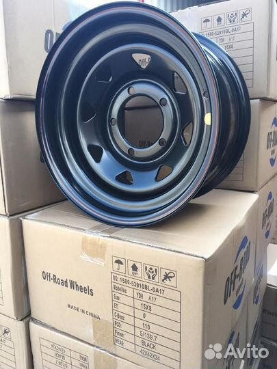 Диск 15х8 ет0 УАЗ 5х139.7 черный треуг. мелкий