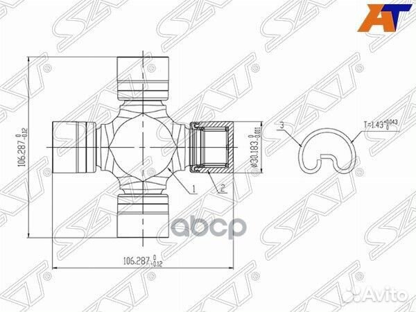 Крестовина nissan armada TA60/titan A60/infinit