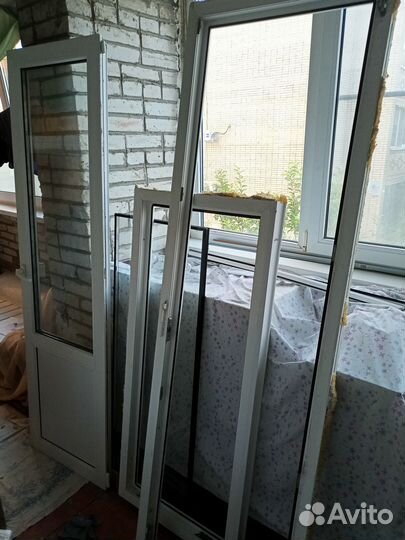 Балконный блок с дверью бу