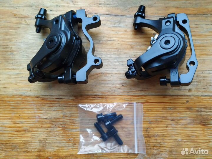 Калиперы тормозные двухпоршневые черные