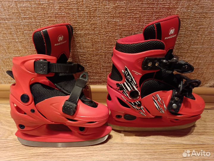 Коньки детские раздвижные 27 30 размер