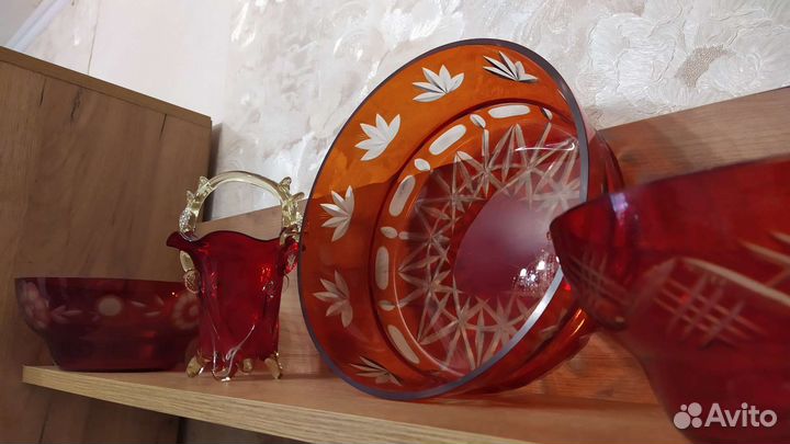 Посуда стекло Богемия