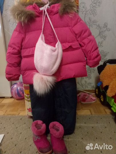 Зимний костюм для девочки 92